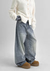 (UNISEX) Pyron Washed Wide Denim Pants