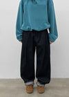 (UNISEX) Swood Wide Raw Denim Pants