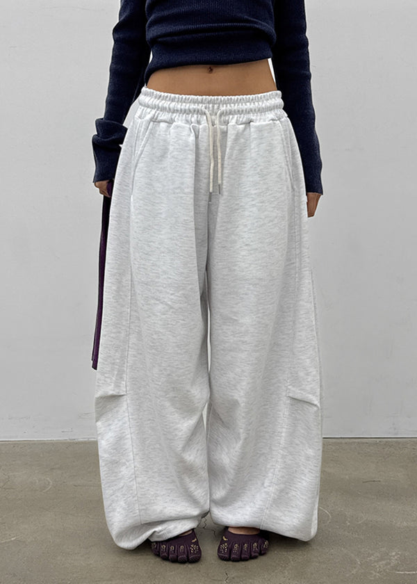 (UNISEX) Absorb Wide Elastic String Pants