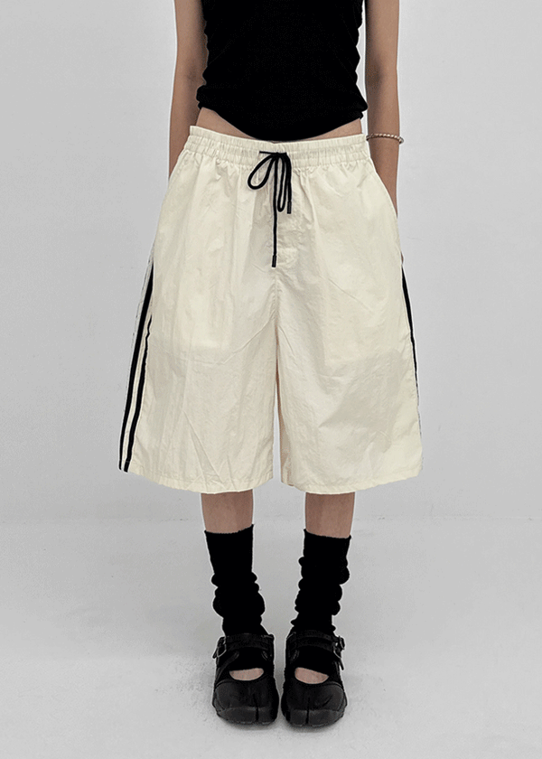 (UNISEX) Comkit Track Bermuda Banding Pants