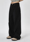 (UNISEX) mirror wide cotton pants