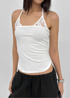 Seoru Lace Rounded Halter Sleeveless