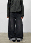 Grooving Pocket Wide Denim Pants