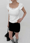 Rickyah Lace Cap Sleeve Short-sleeve Tee