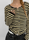 Beld striped wool knit cardigan