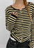 Beld striped wool knit cardigan