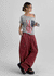 Mirong Printed One-shoulder Short-sleeved T-shirt