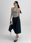 Tacoup Dot Halter Sleeveless