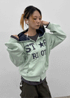 Cre Print Two-Way Zip-Up Hoodie