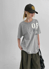 Tolnet Number Loose Fit Short Sleeve T-shirt