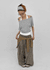Pep Fun Layered Halter Off-shoulder Short Sleeve Tee