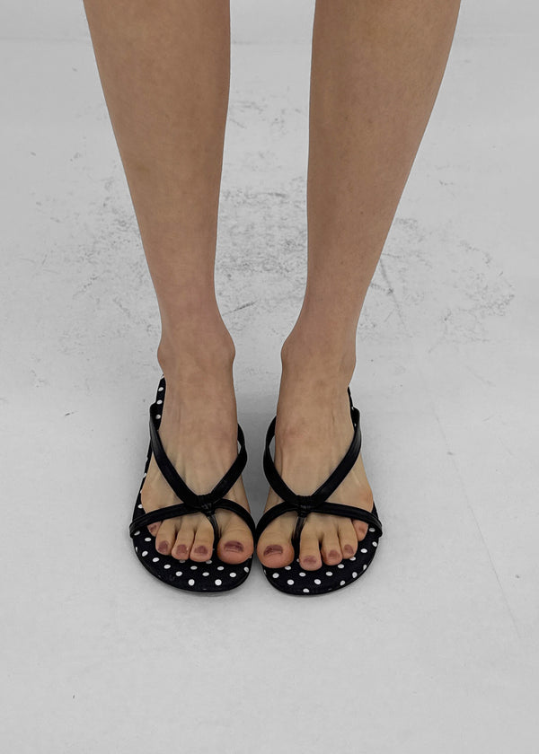 Muaze Dot Wedge Heel Flip-flops