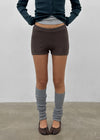 Unfold Wool Knit Elastic Waist Shorts