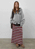 Ferdison Striped Long Skirt
