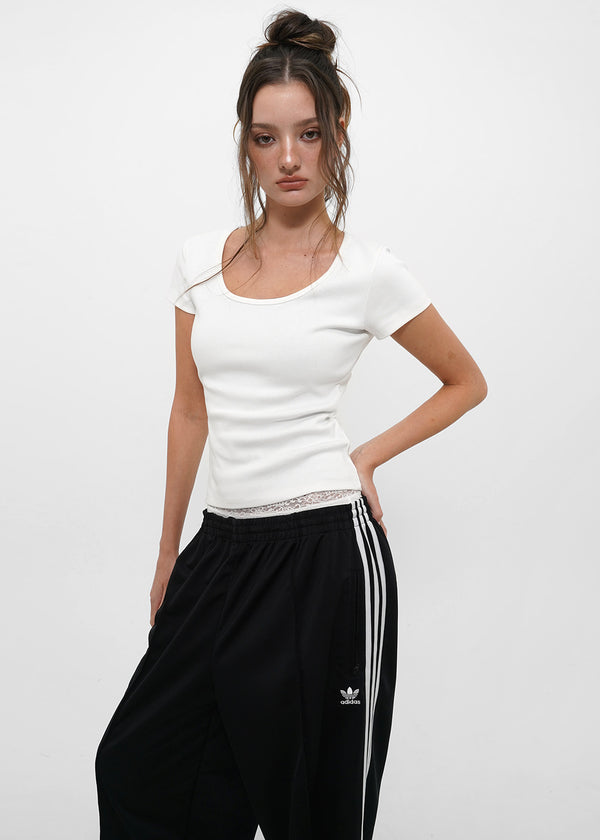 [B-BASIC] Tension Standard Slim U-Neck Short Sleeve Tee (2 SIZE)