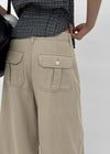 [MADE] Rolly Back-Pocket Summer Wide Cotton Pants