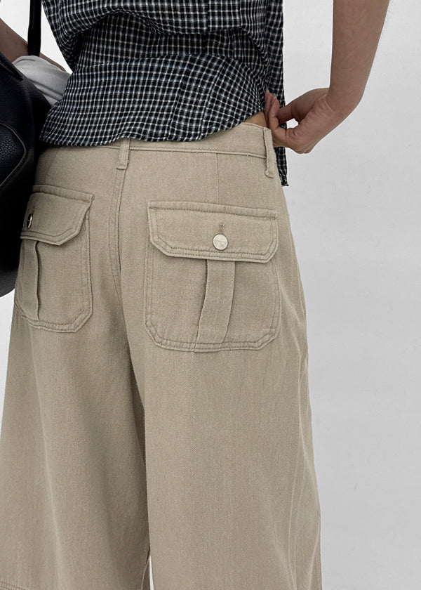 [MADE] Rolly Back-Pocket Summer Wide Cotton Pants