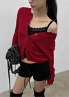 Divier Ribbed Wool Knit Cardigan