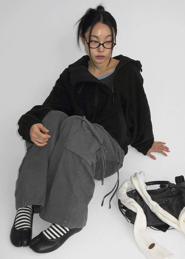 Tottle Two-way Fleece Hooded Zip-Up