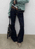 Tech stitch non-fade bootcut denim pants