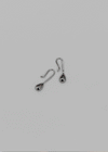 Poched Silver Drop Hook Earrings