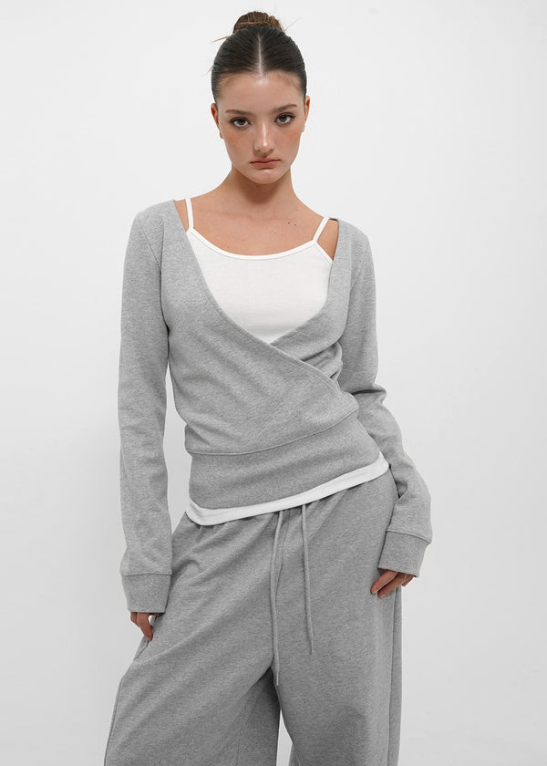 [B-BASIC] Light Sweat Wrap Long Sleeve Tee