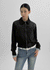 Áo khoác da lộn nửa crop Barb Western