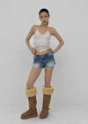 Eddiet washed denim shorts
