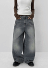 Maoton Washed Wide Denim Pants