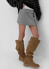 Lambton Suede Buckle Long Boots