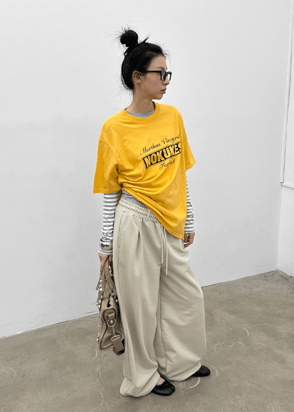 Marita Overfit Lettering Short Sleeve Tee