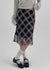 Wigento Check Chiffon Midi Skirt