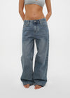 [B-DENIM] LOW VINTAGE STRAIGHT JEANS 052