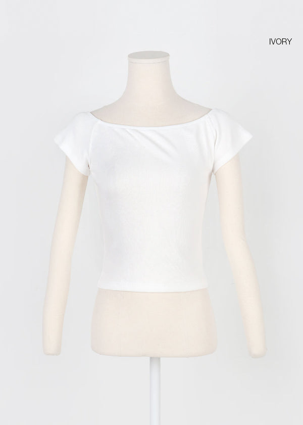 [MADE] Pilot 2-Way Off-Shoulder Short Sleeve Tee