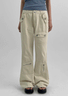 Panpo Semi Bootcut Pocket Cotton Pants