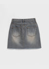Chân váy mini denim đã giặt Obet