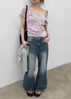 Wisyou Wide Bootcut Denim Pants