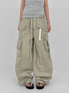Formula Banding Washed Cargo Wide Pants