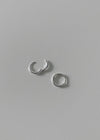 Bông tai hoop bản lề bằng bạc Sterling