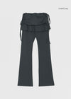 Aremi bootcut layered skirt pants