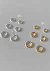 Bông tai hoop bản lề bằng bạc Sterling