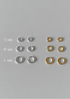 Bông tai hoop bản lề bằng bạc Sterling