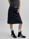 Stolit Raw Denim Midi Skirt