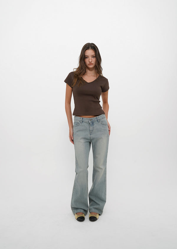 [B-BASIC] Standard Short Sleeve V-Neck Tee (2 SIZE)