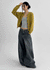 CanSean Washed Cut Wide Denim Pants