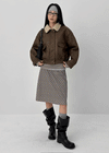 Bano Check Midi Skirt