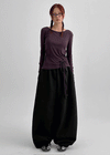 Cut Me Strap See-through Tension Long Sleeve T-shirt