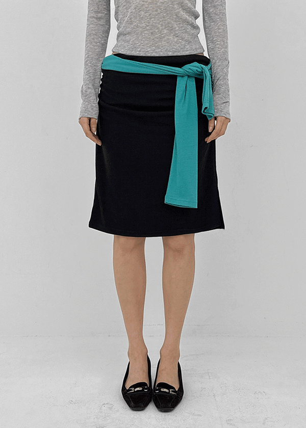 Edin Shirred Midi Skirt