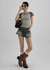 Tiyung Distressed Camo Short Denim Pants