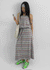 Seno Stripe Balloon Sleeveless Long Dress